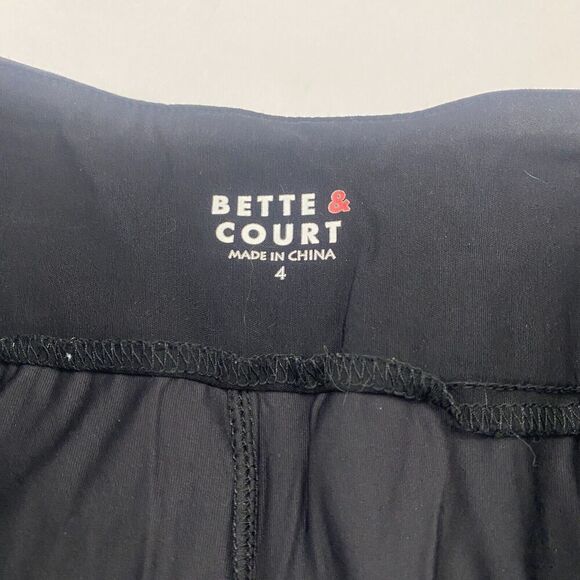 Bette & Court Black Solid Skort Skirt W/ Shorts Pockets Nylon Stretch Size 4 - Picture 6 of 8